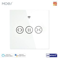   MOES WRS-EUC-WH-MS WiFi+RF Smart Curtain Switch white, 1 Gang (Live+Neutral)
