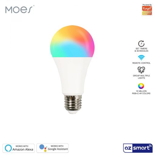 MOES WB-A14-RCW-E27-220V WiFi Smart Light Bulb E27, 14W, 1500lm